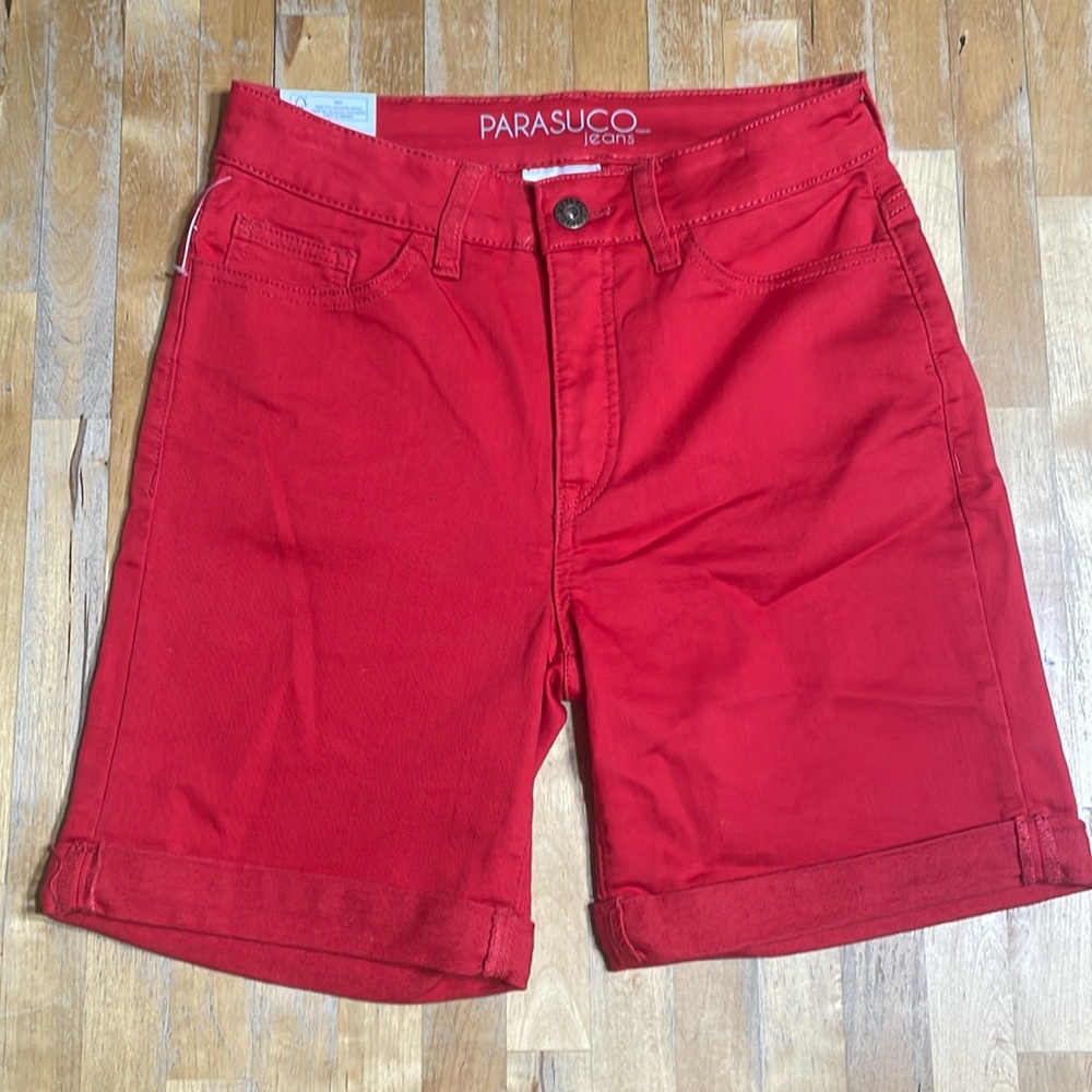 NWT Parasuco red jean shorts